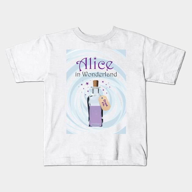 Alice in Wonderland - Alternative Movie Poster Kids T-Shirt by MoviePosterBoy